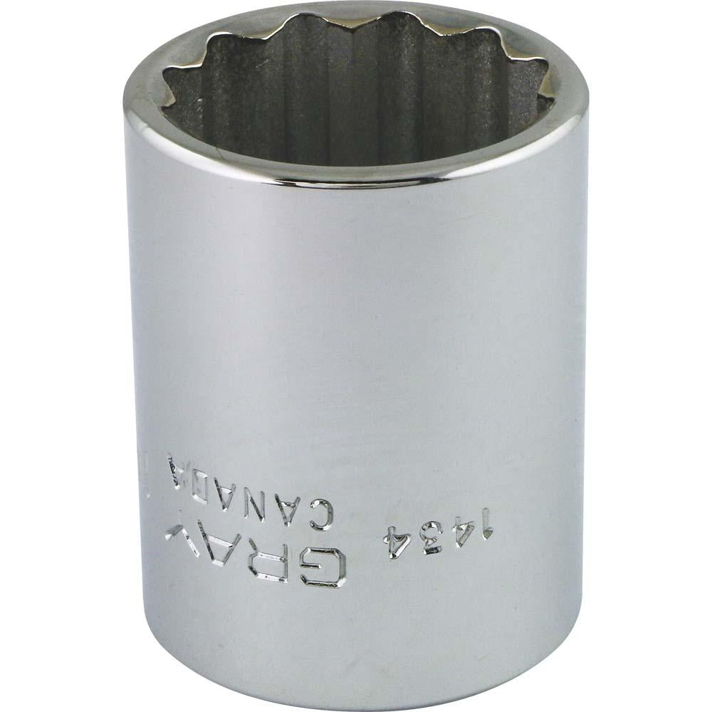 1/2 Inch Drive 12-Point Standard Length Socket Set - Durable Chrome Vanadium Steel Sockets for Automotive Repair, DIY Projects & Mechanical Work