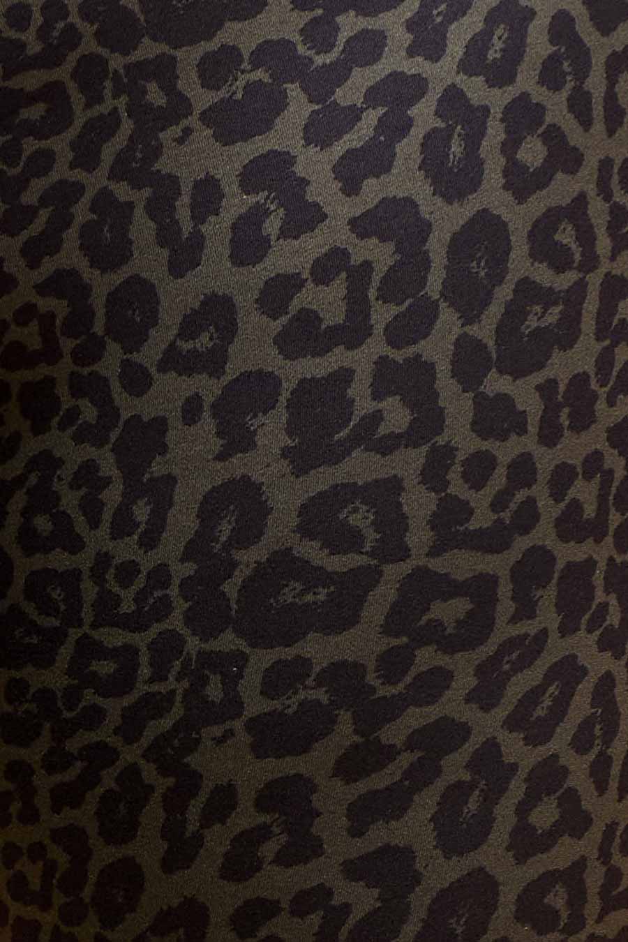 Essential High Waist Yoga Leggings - Forest Leopard Print - Women's Workout Pants for Running, Gym & Lounge Wear