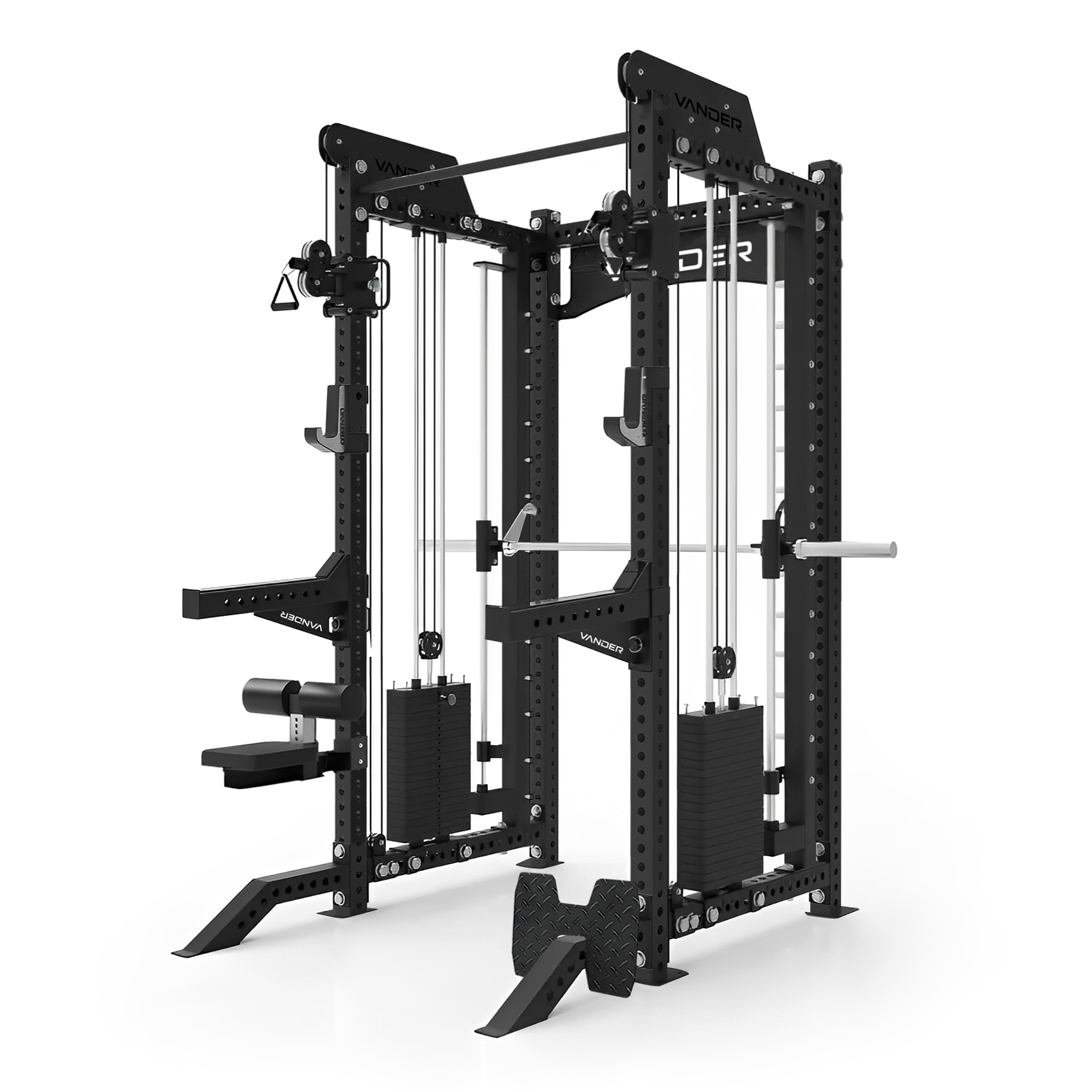Vander USA FF91 Smith Machine & Functional Trainer - Home Gym Equipment for Strength Training & Fitness Workouts - Perfect for Home Gyms, Personal Training Studios & Commercial Fitness Centers