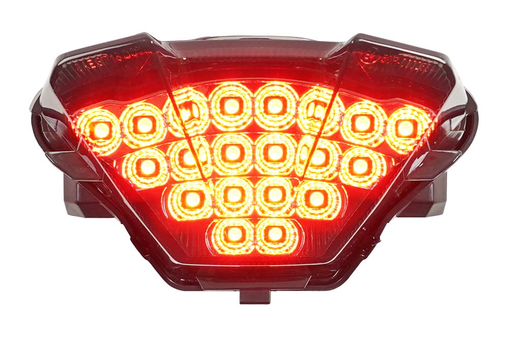 Smoke Lens Sequential LED Tail Lights for 2018-2020 Yamaha MT-07 - High Visibility & Custom Style for Night Riding & Urban Commuting