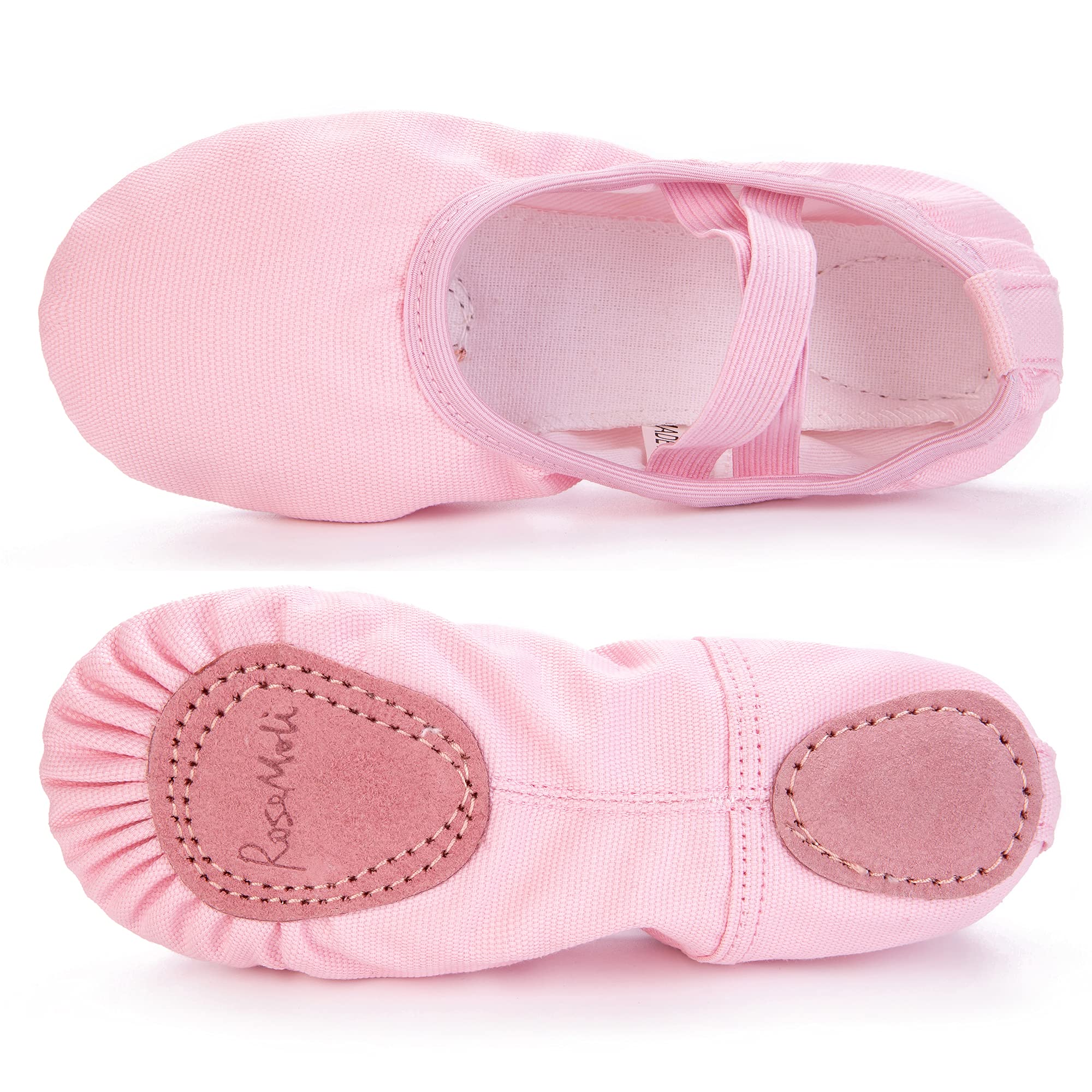 RoseMoli Canvas Ballet Slippers - Comfortable Dance Shoes for Girls, Toddlers, Kids & Women - Perfect for Ballet, Yoga, Dance Practice & Casual Wear