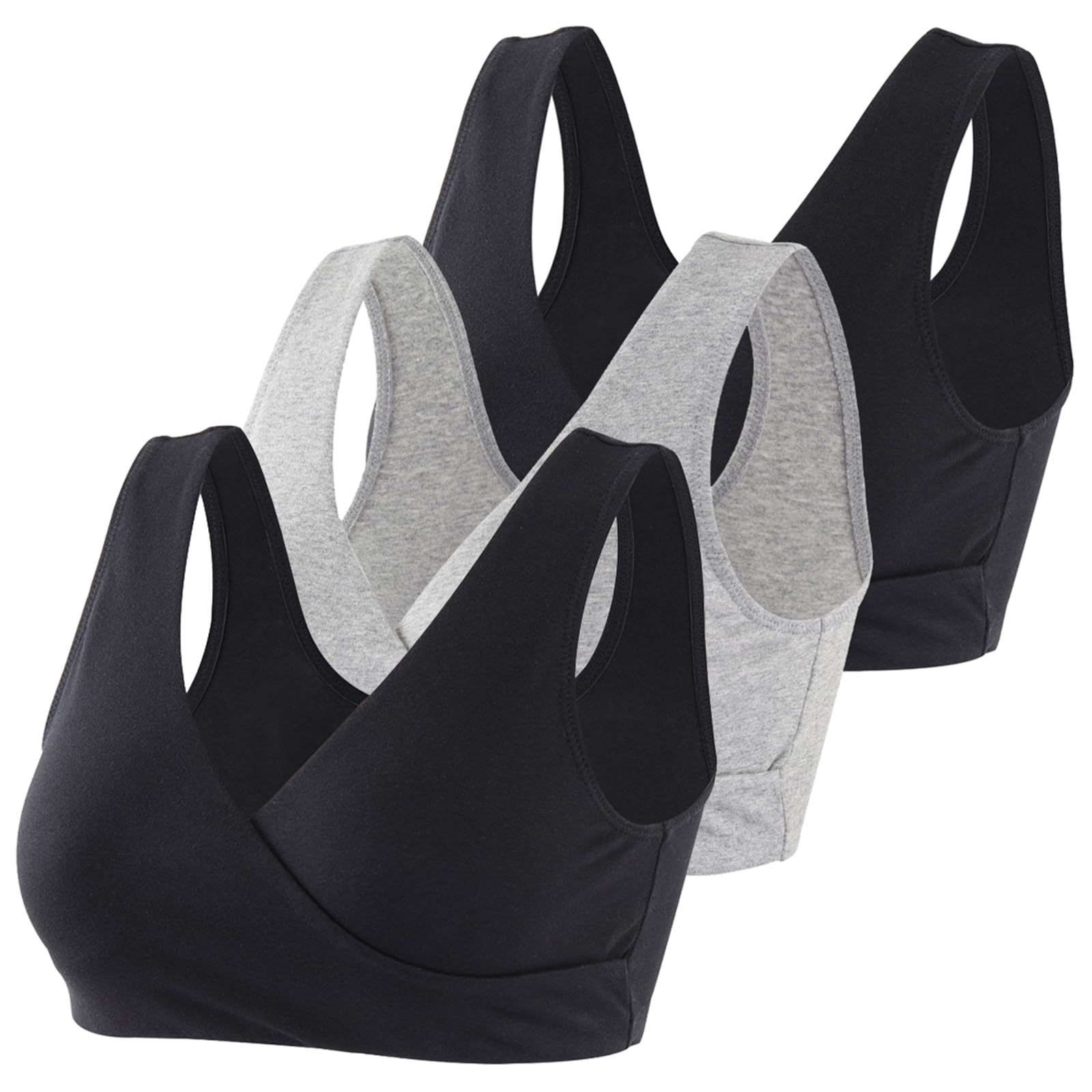 Comfortable Wireless Nursing Sleep Bra for Women - Soft Cotton Maternity Bra for Breastfeeding & Pregnancy - Perfect for Nighttime Comfort & Postpartum Care