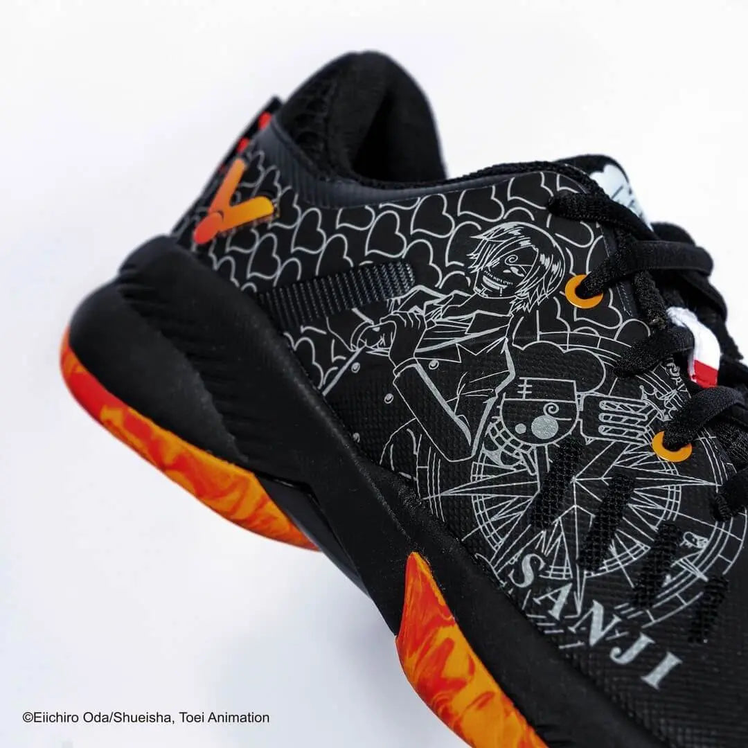 Victor x One Piece Sanji Black Sneakers - Anime Inspired Shoes for Cosplay & Casual Wear