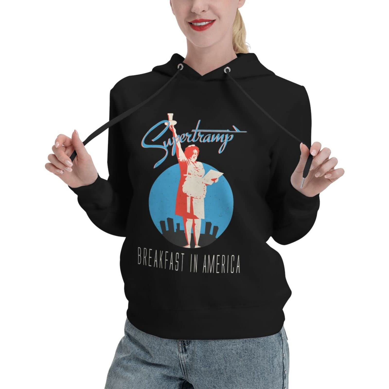 Women's Long Sleeve Hooded Sweatshirt Jacket - Casual Pullover Hoodie for Fall & Winter - Cozy Lounge Wear, Gym, Running, Outdoor Activities