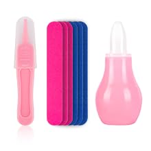 20-in-1 Portable Baby Grooming & Healthcare Kit - Hair Brush, Comb, Nail Clipper, Nasal Aspirator for Newborns & Infants (Pink) - Perfect for Nursery, Travel & Home Baby Care Essentials