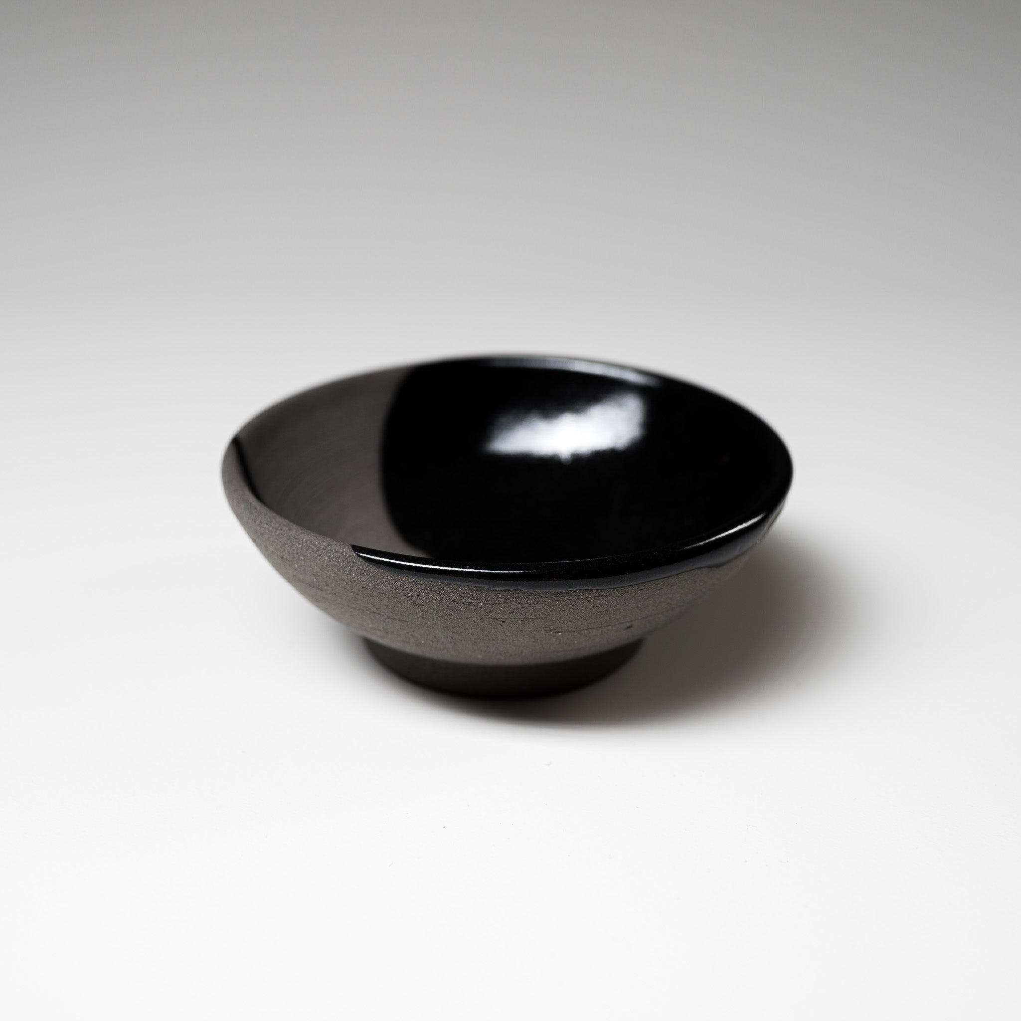 NINSHU Small Ceramic Dish - Charcoal Black, Japanese Style Appetizer Plate for Sushi, Soy Sauce, and Condiments | Perfect for Home Dining, Restaurants, and Gift Giving