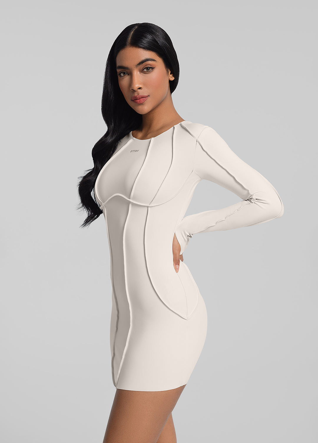 Elegant Curved Stitching Mini Dress for Women - Sexy Bodycon Party Dress for Night Out, Date Night & Special Occasions
