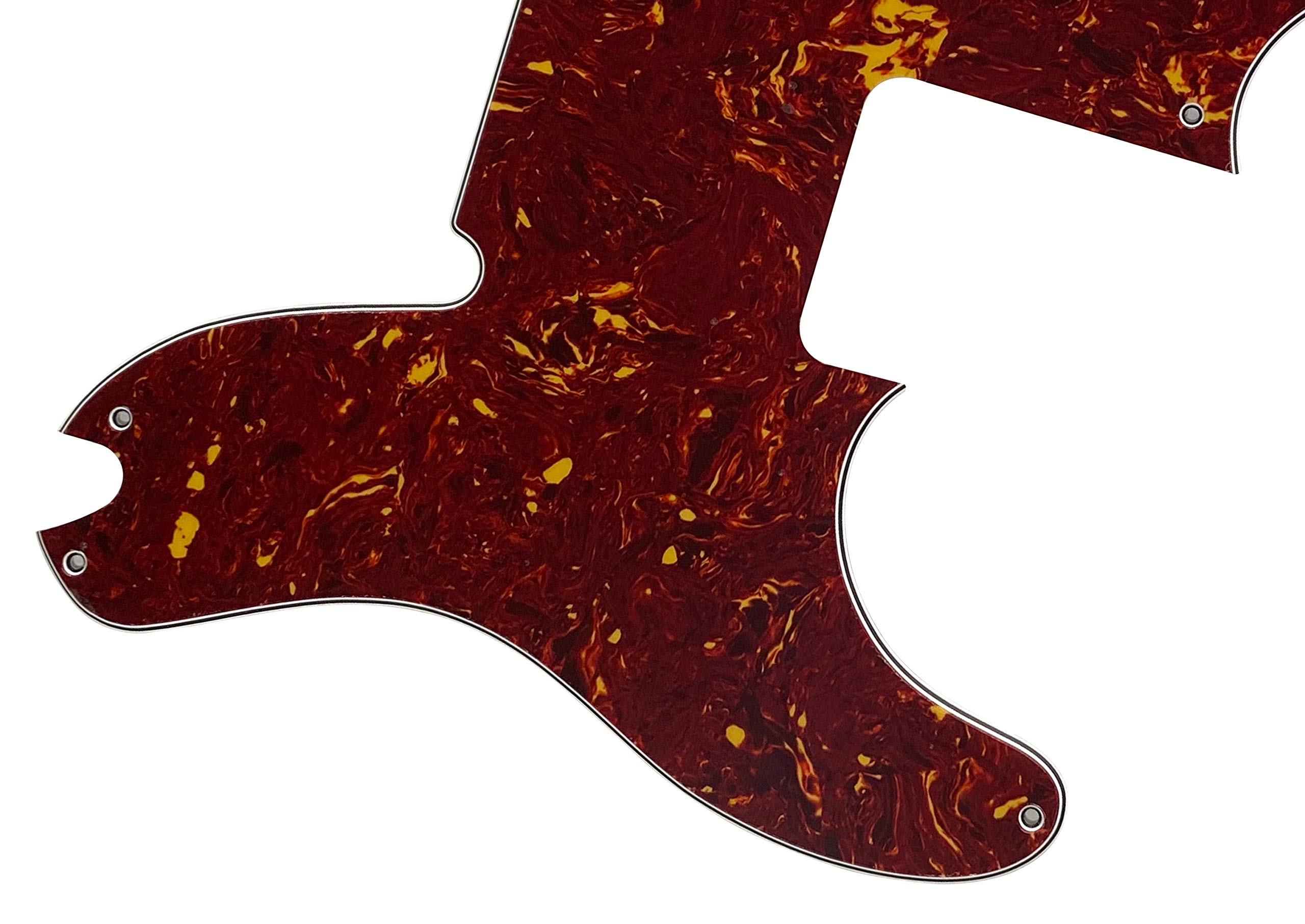Fender Telecaster Precision Bass Guitar Pickguard - 4 Ply Red Tortoise Shell Pick Guard Replacement for Electric Bass Guitar | Perfect for DIY Repairs & Custom Upgrades