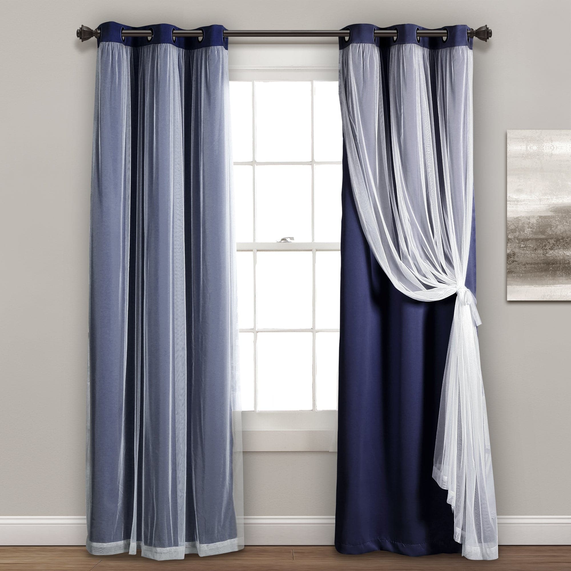 Blackout Curtains with Grommet Top & Insulated Lining - Thermal Sheer Window Panels for Bedroom, Living Room & Home Office - Energy Efficient & Noise Reducing