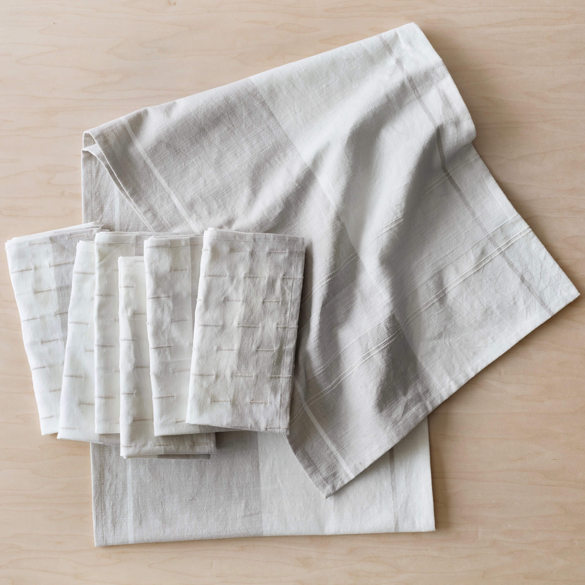 Premium Tan Chera Napkins - Set of 6 Soft & Absorbent Cotton Napkins for Dinner Parties, Weddings & Everyday Dining
