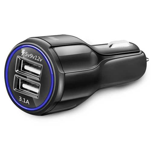 Bakeey QC 3.0 Fast Car Charger - Dual USB Port 5V/3A 9V/1.5A 12V Quick Charge for iPhone Samsung Android Phones - Perfect for Road Trips & Daily Commute