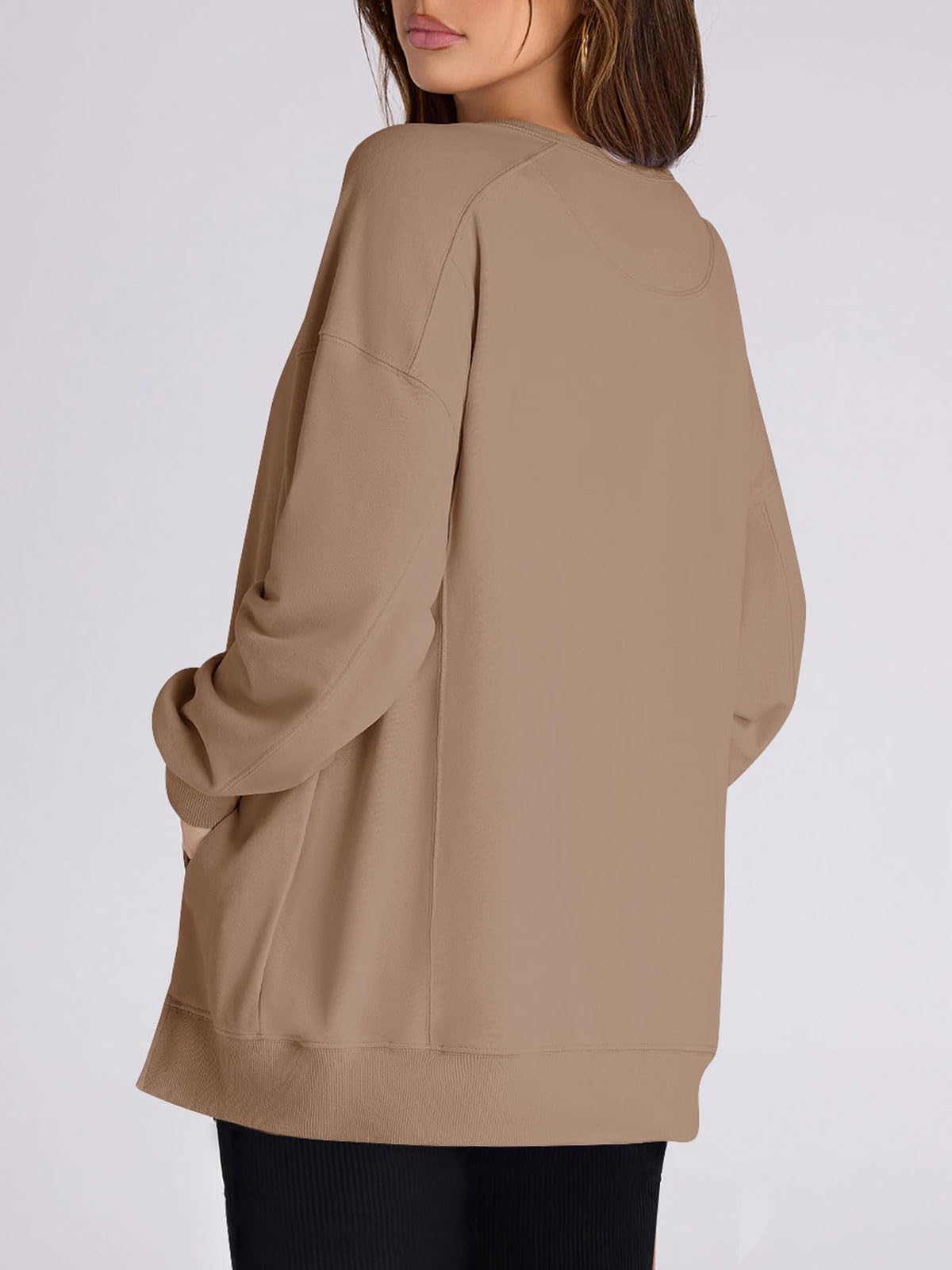 Yousify Women's Oversized Sweatshirt - Soft Crewneck Long Sleeve Pullover Sweater with Pockets | Y2K Aesthetic Spring Fashion 2025 | Casual Loungewear, Streetwear & Cozy Outfit Essential