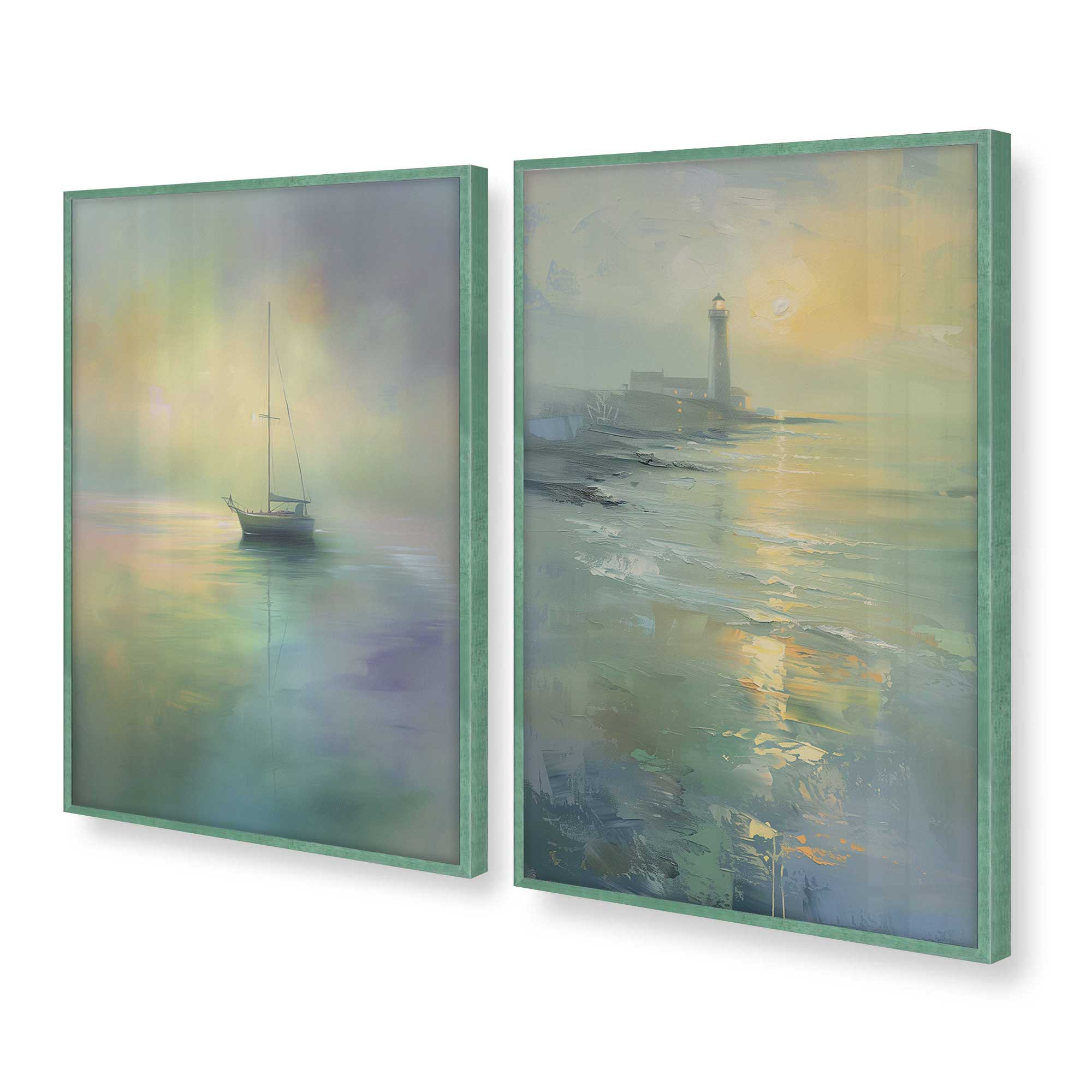 Guiding Light Wall Art Set of 2 - Premium Archival Matte Paper Prints - Perfect for Home Decor, Office & Meditation Spaces
