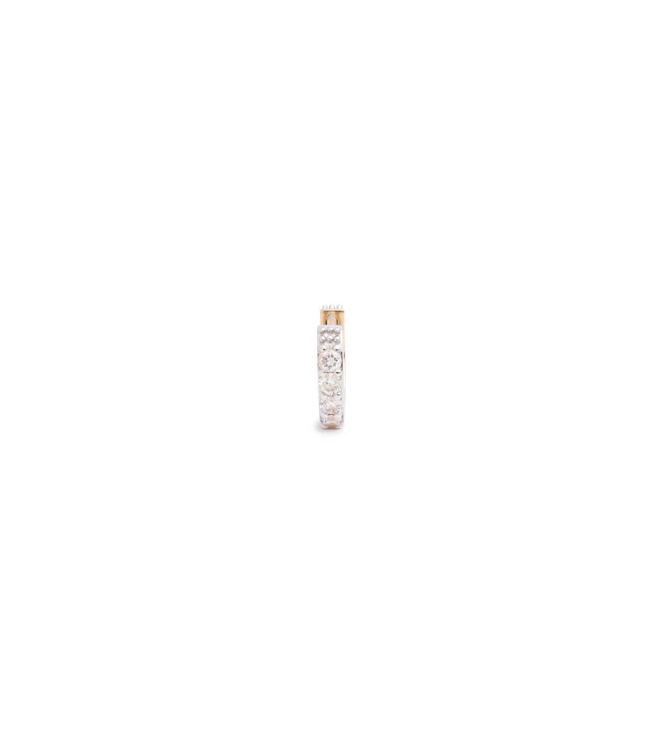 Pave Edge Huggie Earrings - Dainty Diamond Accent Hoop Earrings for Women | Perfect for Everyday Wear, Date Nights & Special Occasions