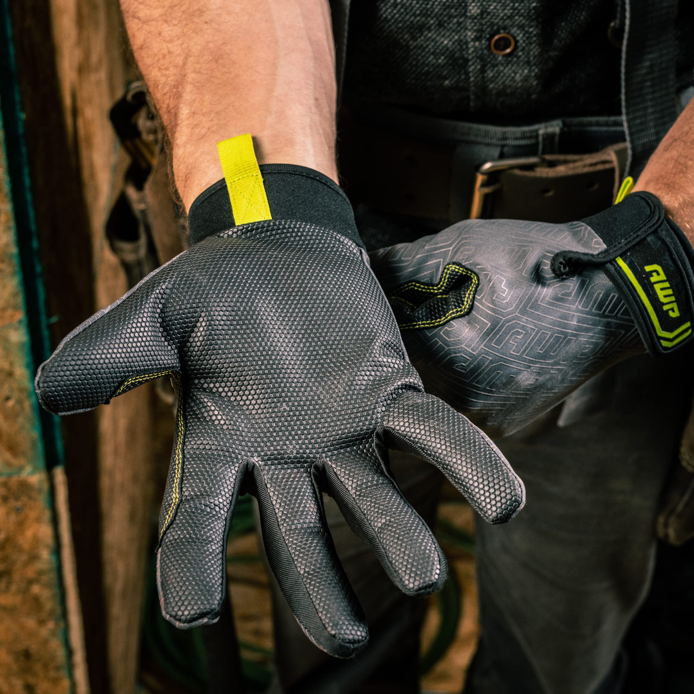 AWP Extreme Fit Work Gloves - Durable & Comfortable Safety Gloves for Construction, Gardening & DIY Projects - Perfect for Heavy Duty Work & Outdoor Activities
