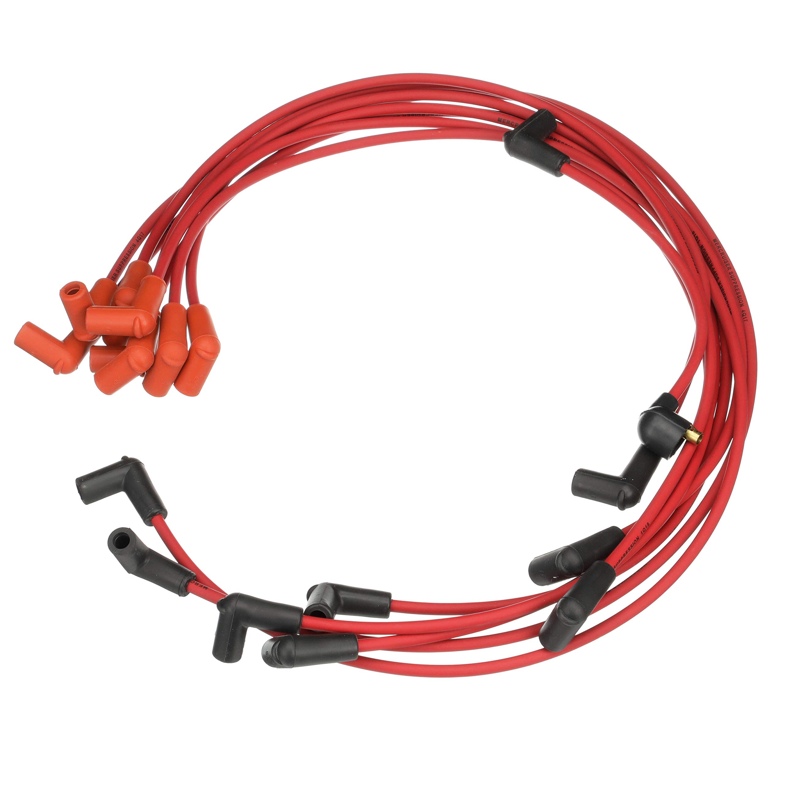 Quicksilver 816608Q83 Red High-Performance Spark Plug Wire Kit - Compatible with Marine & Automotive Engines - Ideal for Boats, Jet Skis, and Classic Cars