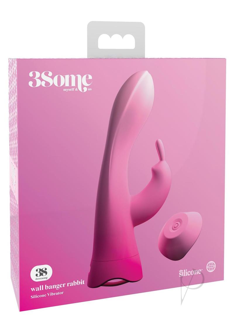 USB Rechargeable Rabbit Vibrator with Suction Cup & Wireless Remote - Waterproof Silicone Adult Toy for Couples Play, Shower Use & Solo Pleasure - Pink