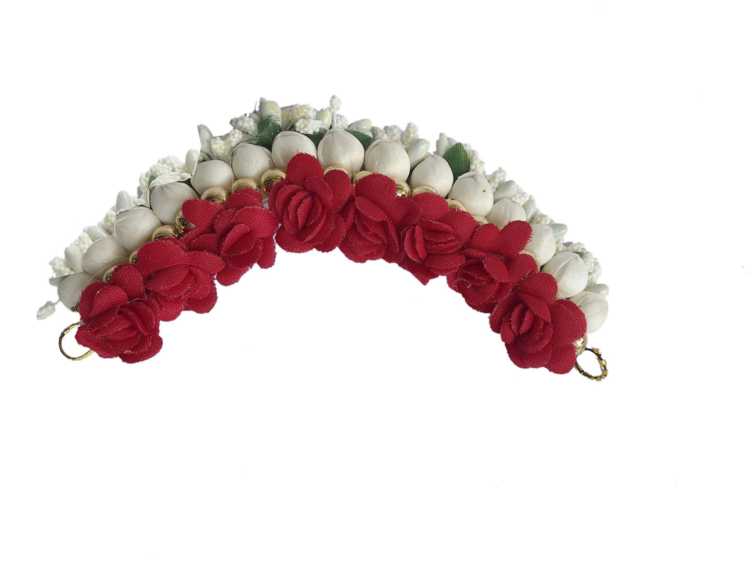 Gadinfashion™ Tiara Gajra Bun Juda Flower Hair Accessories for Women & Girls | Stylish Floral Hair Pin | Pack of 1 | Perfect for Weddings, Parties & Festive Occasions