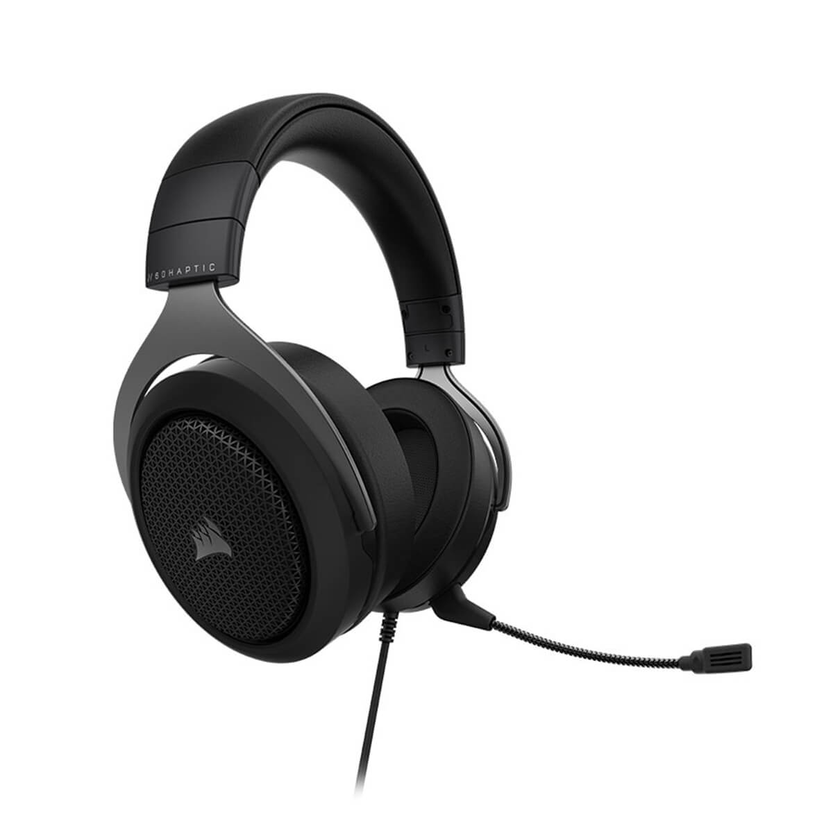 Corsair HS60 HAPTIC Gaming Headset with Haptic Bass - Wired USB Headphones for PC, PS4, PS5 - Noise Cancelling Mic - Black - Perfect for FPS, MOBA Games & Streaming