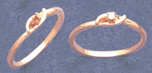 10K Solid Yellow or White Gold Ladies Promise Ring - Size 6 Pre-Notched Blank Ring Setting 143 705 | Affordable Wedding, Engagement & Anniversary Jewelry Gift for Her | Perfect for Proposals, Vows & Special Occasions