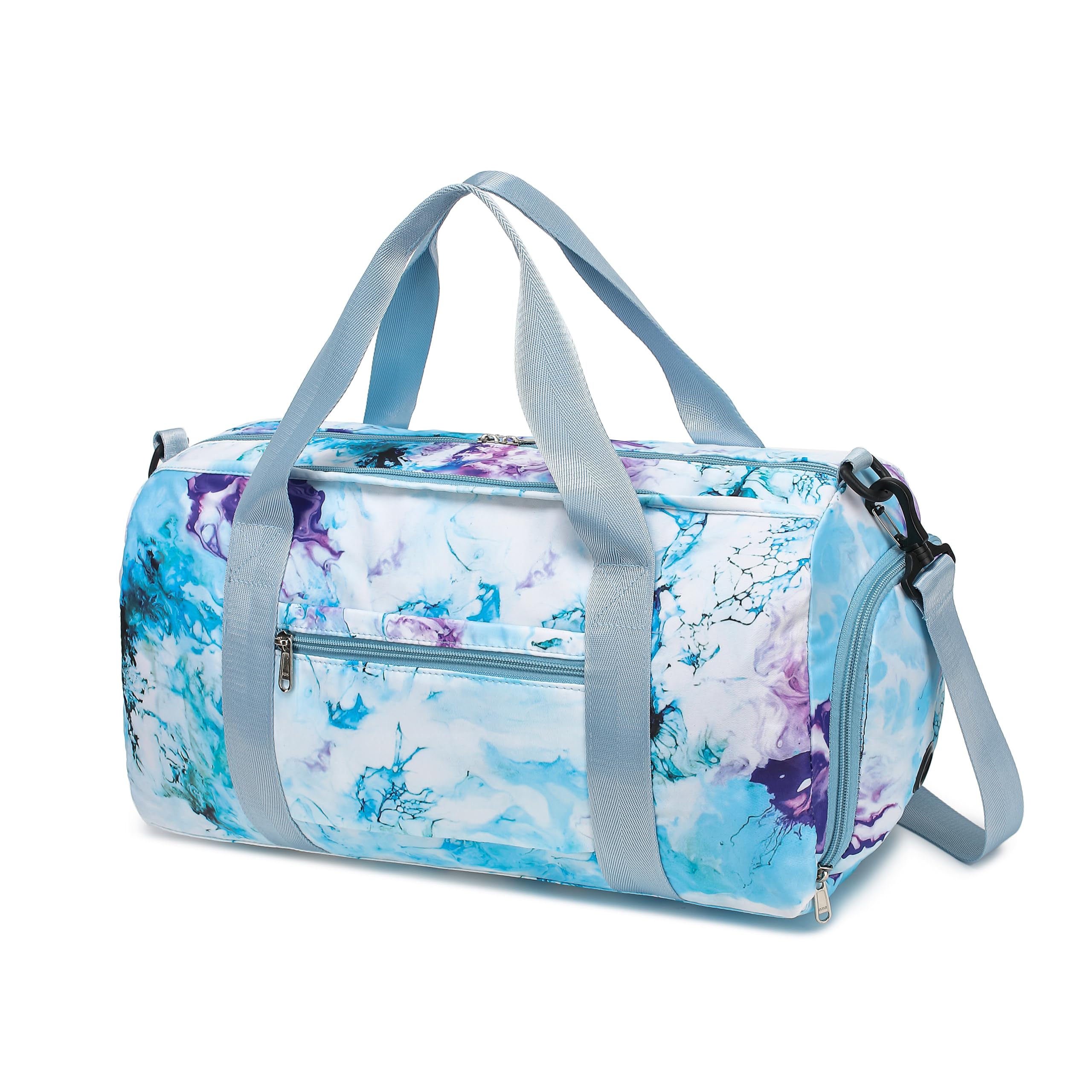 BLUBOON Women's Gym Duffle Bag - Large Sports Duffel for Travel, Workout & Overnight Trips - Waterproof & Durable - Metallic Purple - Perfect for Gym, Yoga, Swimming & Weekend Getaways
