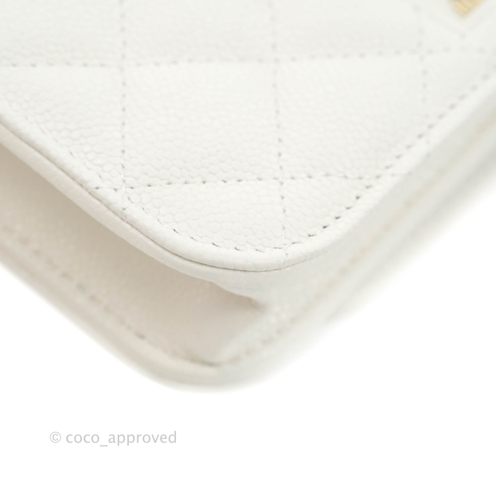 Chanel Business Affinity Clutch Bag with Chain - White Caviar Leather & Gold Hardware - Luxury Crossbody Bag for Women, Perfect for Work, Party & Evening Events