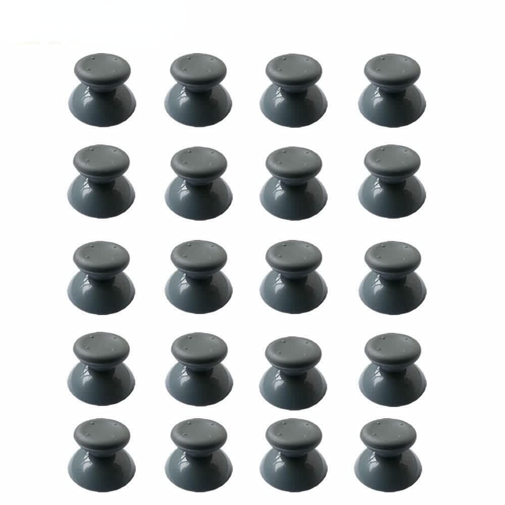 20Pcs Mushroom Analog Thumbsticks Concave Grip Caps for Xbox 360 Controller - Gray Replacement Joystick Covers for Enhanced Gaming Comfort - Perfect for FPS, Racing & Action Games
