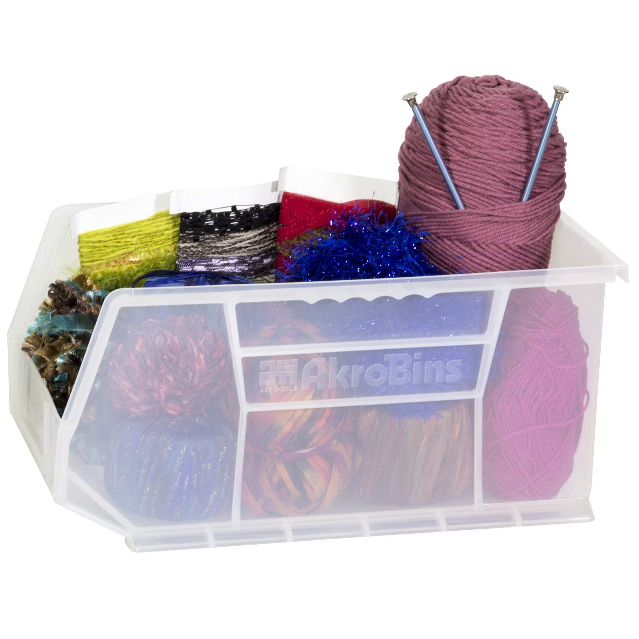 Akro-Mils 30240 Clear Plastic Storage Bins - 15