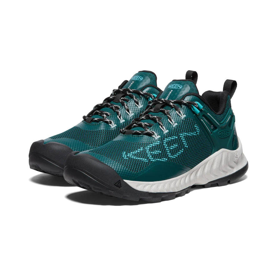Women's NXIS EVO WP Waterproof Hiking Shoes - SEA MOSS/IPANEMA Color - Perfect for Outdoor Adventures, Trail Running & Water Activities