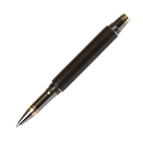 Lanier Pens Elite Rollerball Pen - Premium Gun Metal Finish with Blackwood Accent - Smooth Writing for Office, Business & Gift Giving