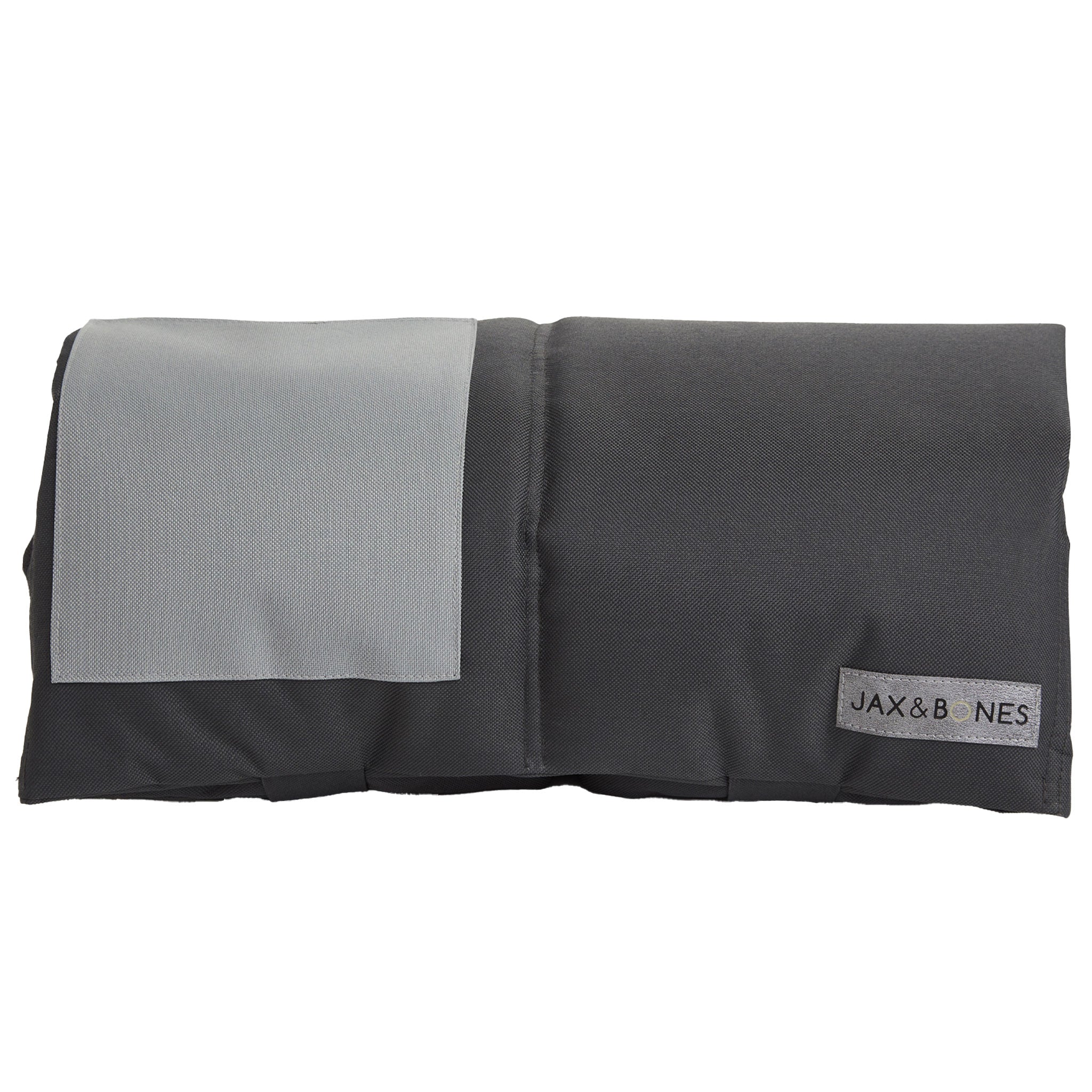 Jax & Bones 3-in-1 Roll Up Mat Charcoal Dog Bed - Portable Pet Crate Pad for Travel, Camping & Home Use