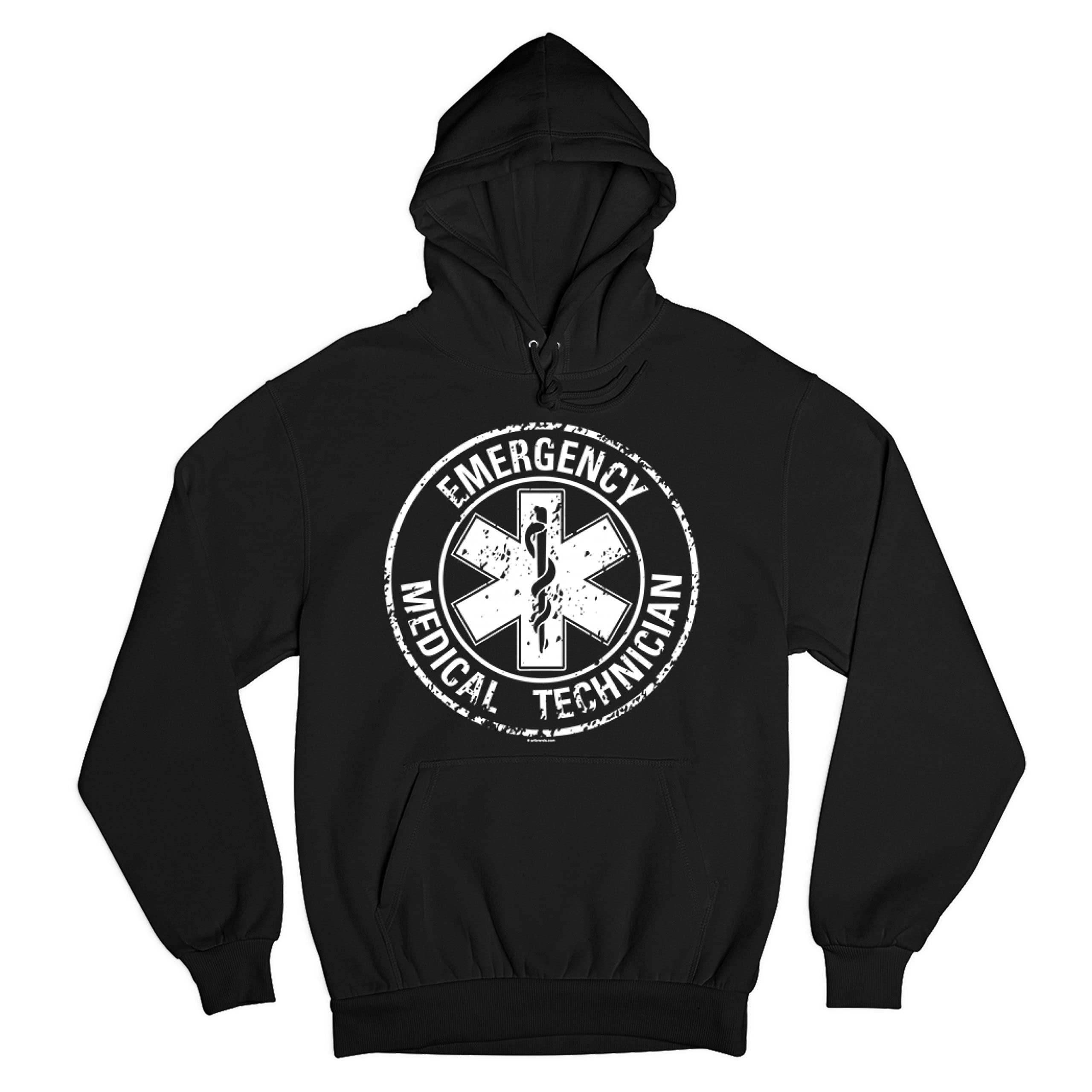 EMT Distressed Star of Life Hoodie - Emergency Medical Technician Sweatshirt for Men & Women | Perfect for EMS Professionals, First Responders & Medical Students (Gift Idea)
