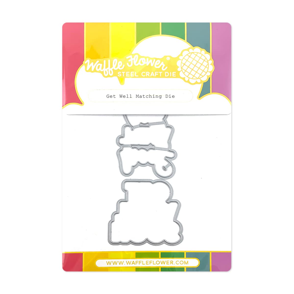 Waffle Flower Get Well Card Die Set - Floral Embossing Cutting Dies for DIY Greeting Cards, Scrapbooking, and Paper Crafts - Perfect for Handmade Get Well Soon Cards and Invitations