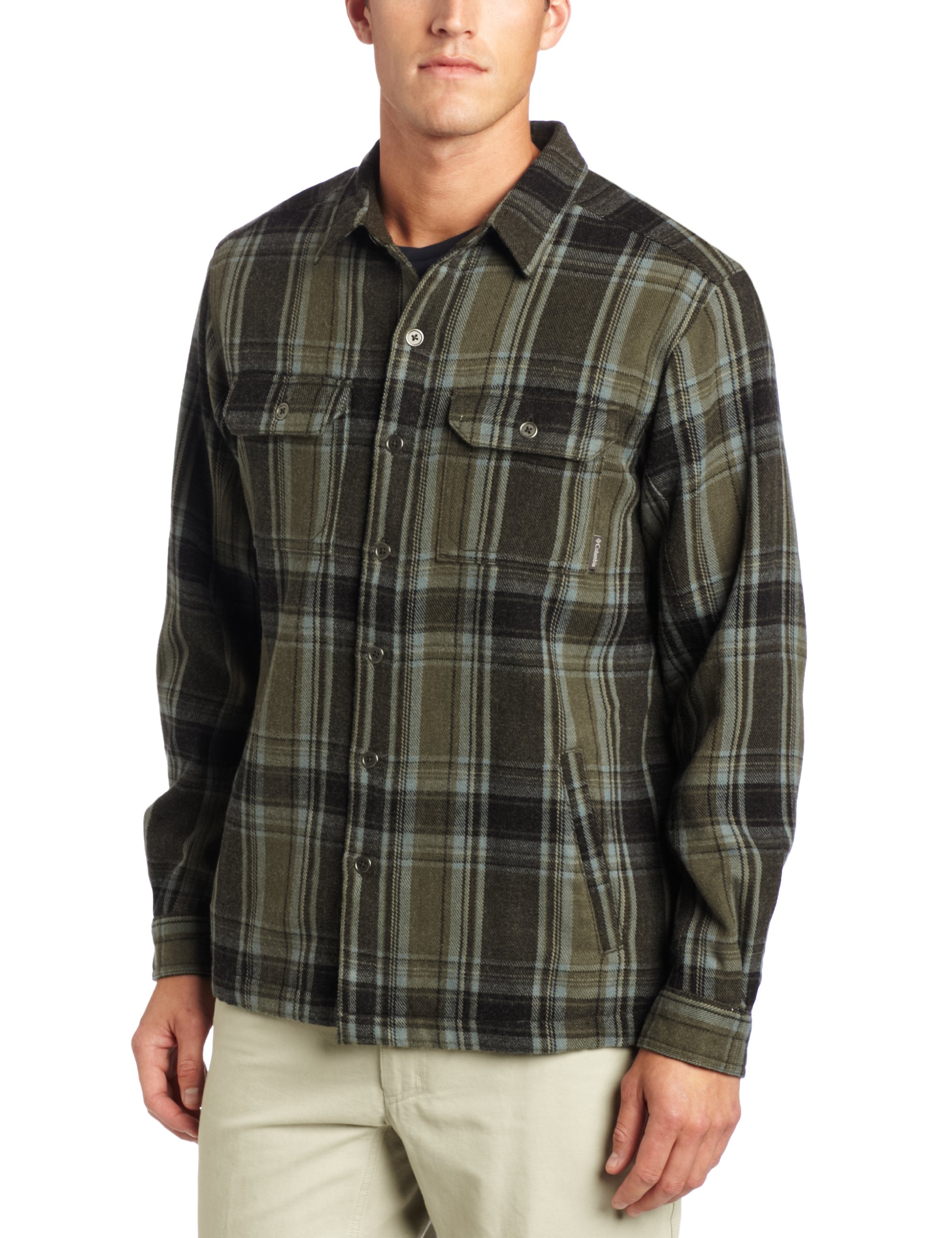 Columbia Men's Noble Falls Omni-Heat Shirt Jacket - Water-Resistant Fleece Lined Outdoor Shirt for Hiking, Camping & Cold Weather