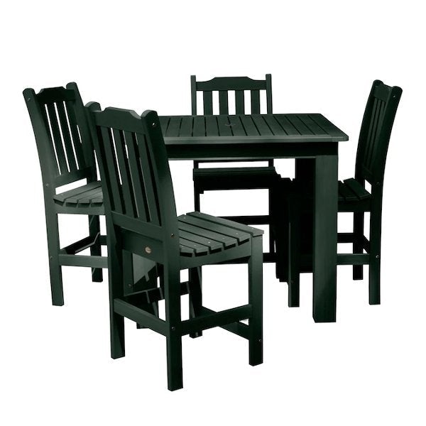 Lehigh 5-Piece Square Counter Height Outdoor Dining Set 42 x 42 - Perfect for Patio, Deck, Garden & Backyard Entertaining