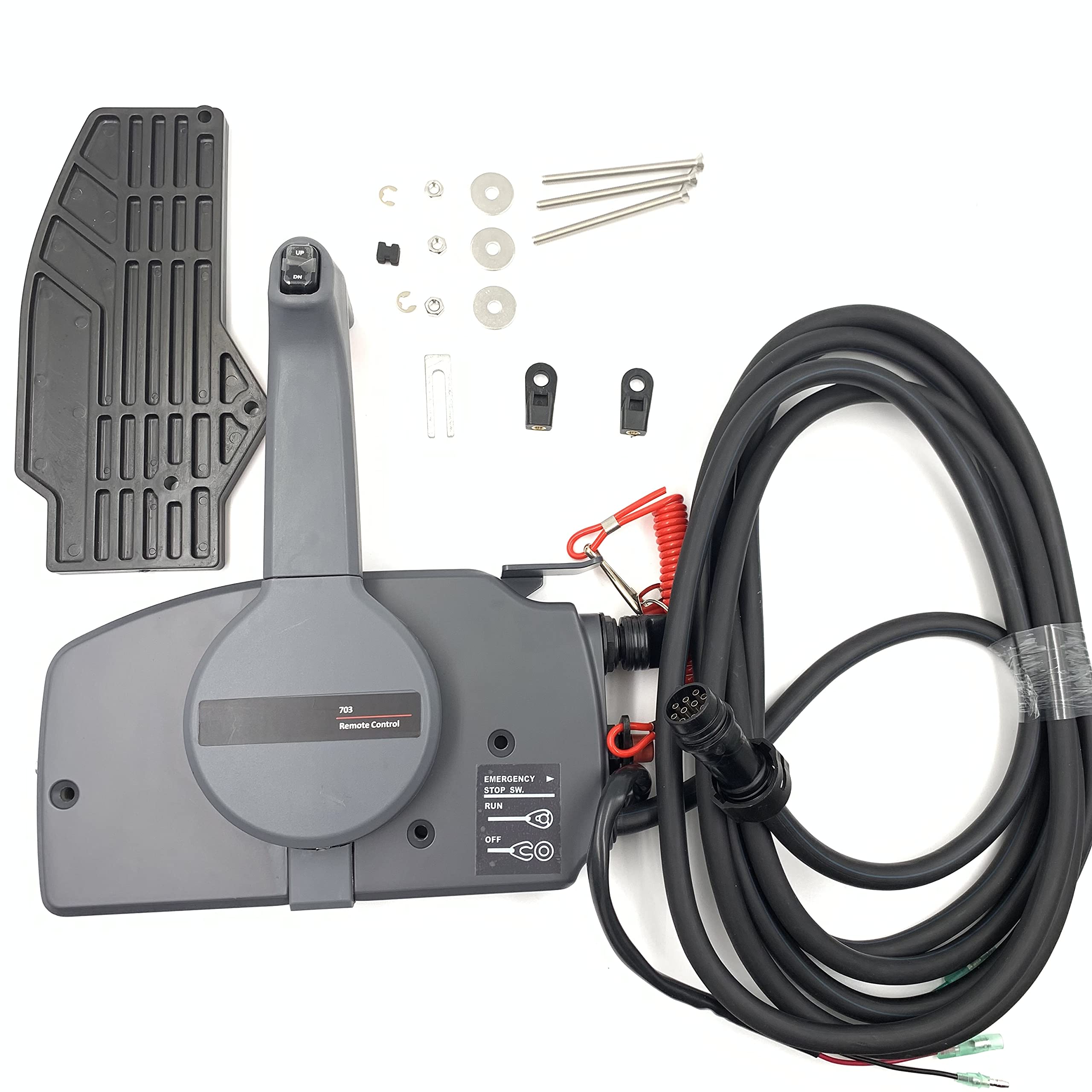 Yamaha Boat Motor Outboard Engine Remote Control Box Assembly 10-Pin 703-48272-12 - Pull to Open Design for Smooth Operation | Perfect for Marine Boating & Fishing Adventures