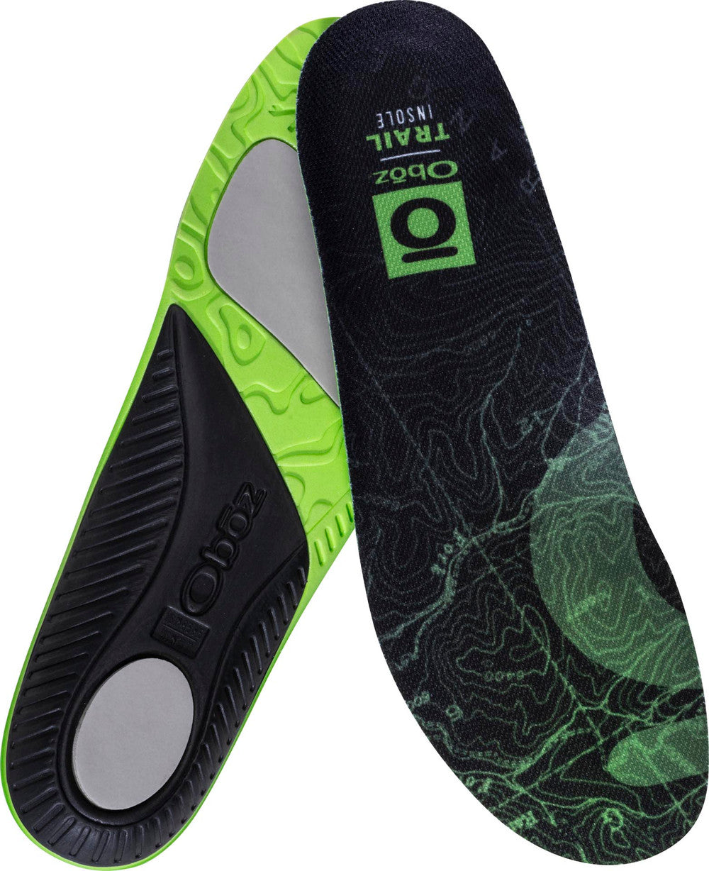 Oboz Trail Insole - Premium Arch Support & Cushioning for Hiking & Outdoor Activities - Comfortable Insoles for Boots & Shoes - Perfect for Hiking, Backpacking & Daily Wear
