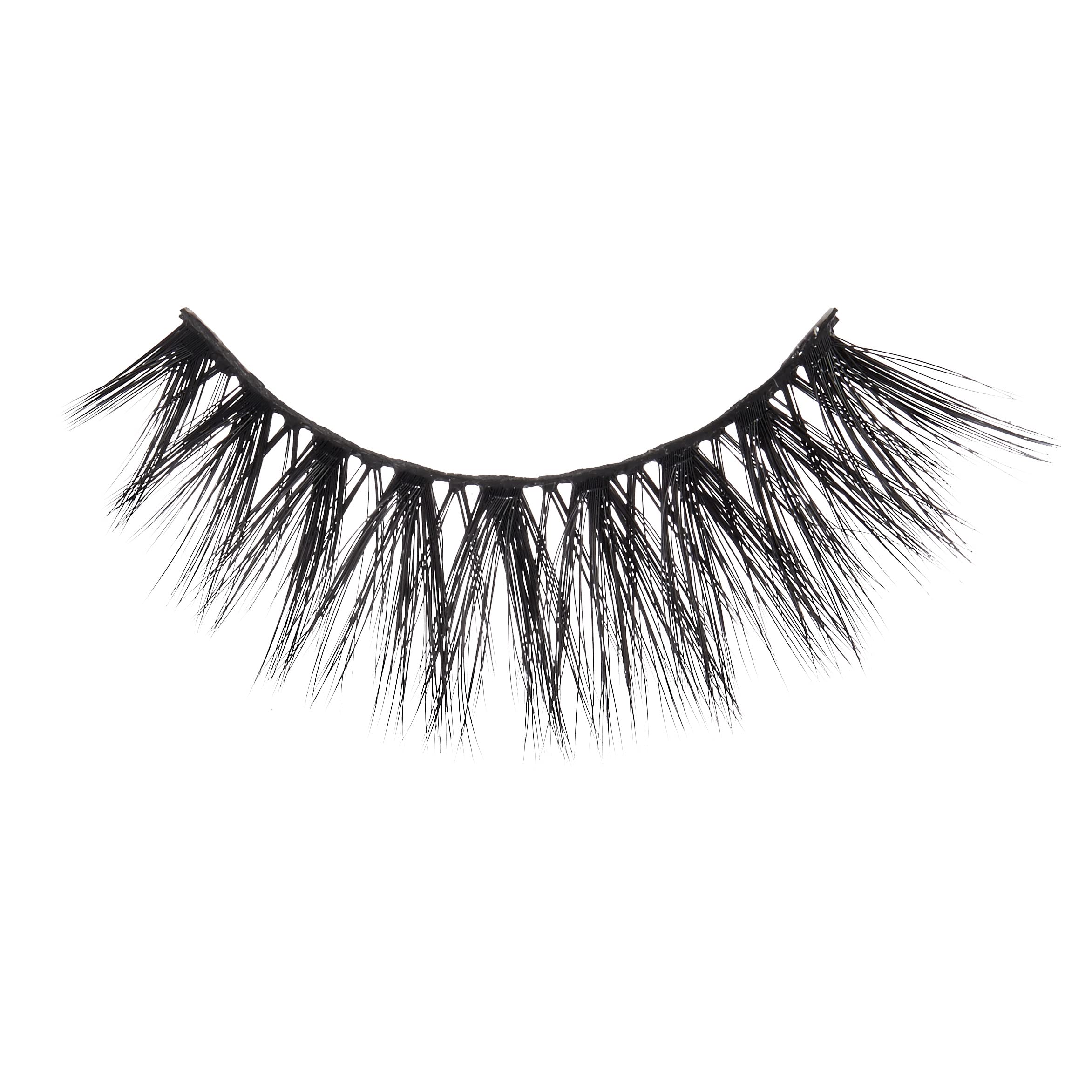 KISS Lash Couture 5th Avenue Collection False Eyelashes - Handcrafted Silk-Like Fibers, Reusable & Contact Lens Friendly (Style 'Splendor') - Includes Adhesive Lash Glue & 1 Pair Black Fake Lashes | Perfect for Parties, Weddings & Special Occasions