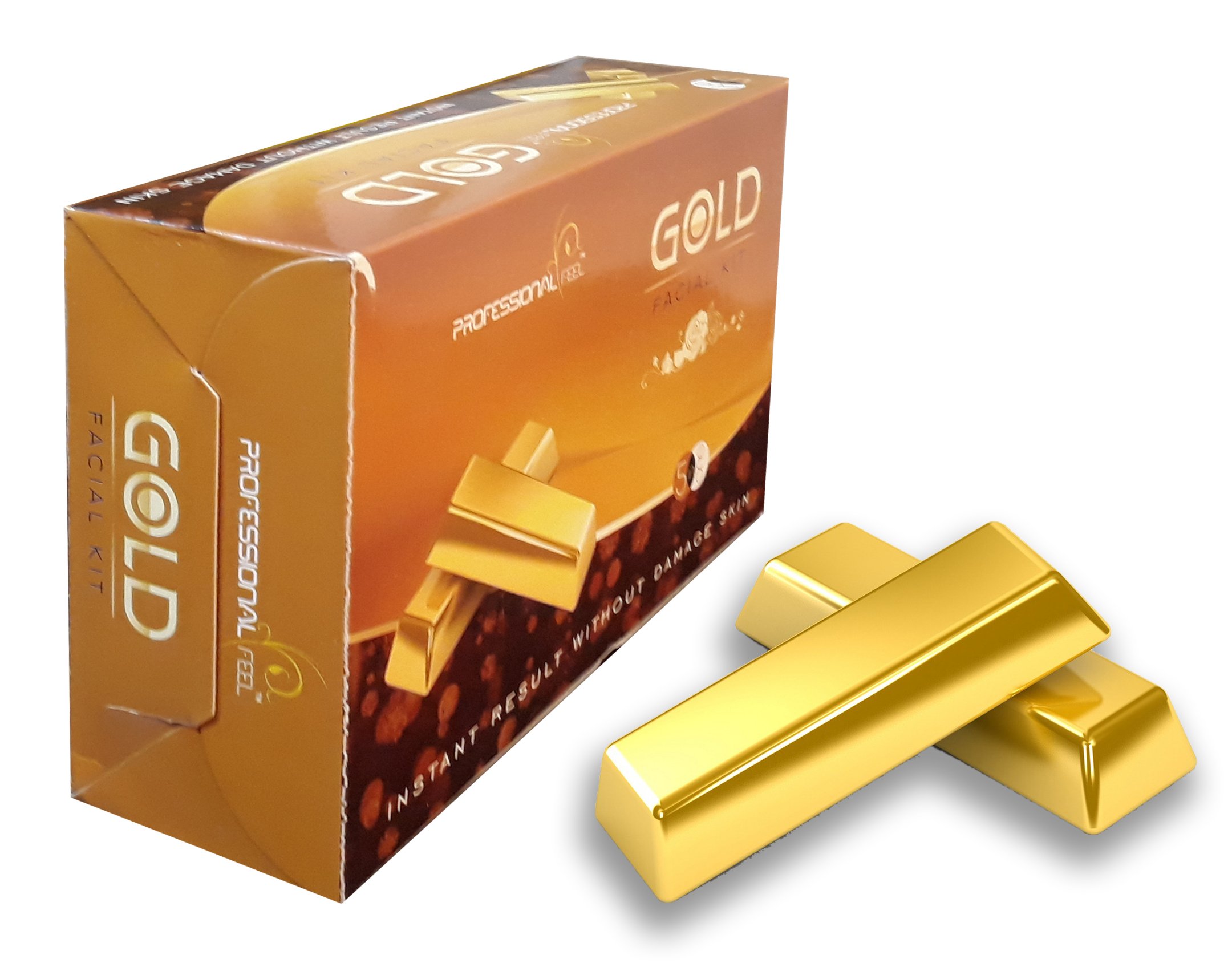 Premium Gold & Fruit Extract Facial Kit Set - 5 Piece Combo (250g x 2) for Glowing Skin Care & Spa Treatment at Home
