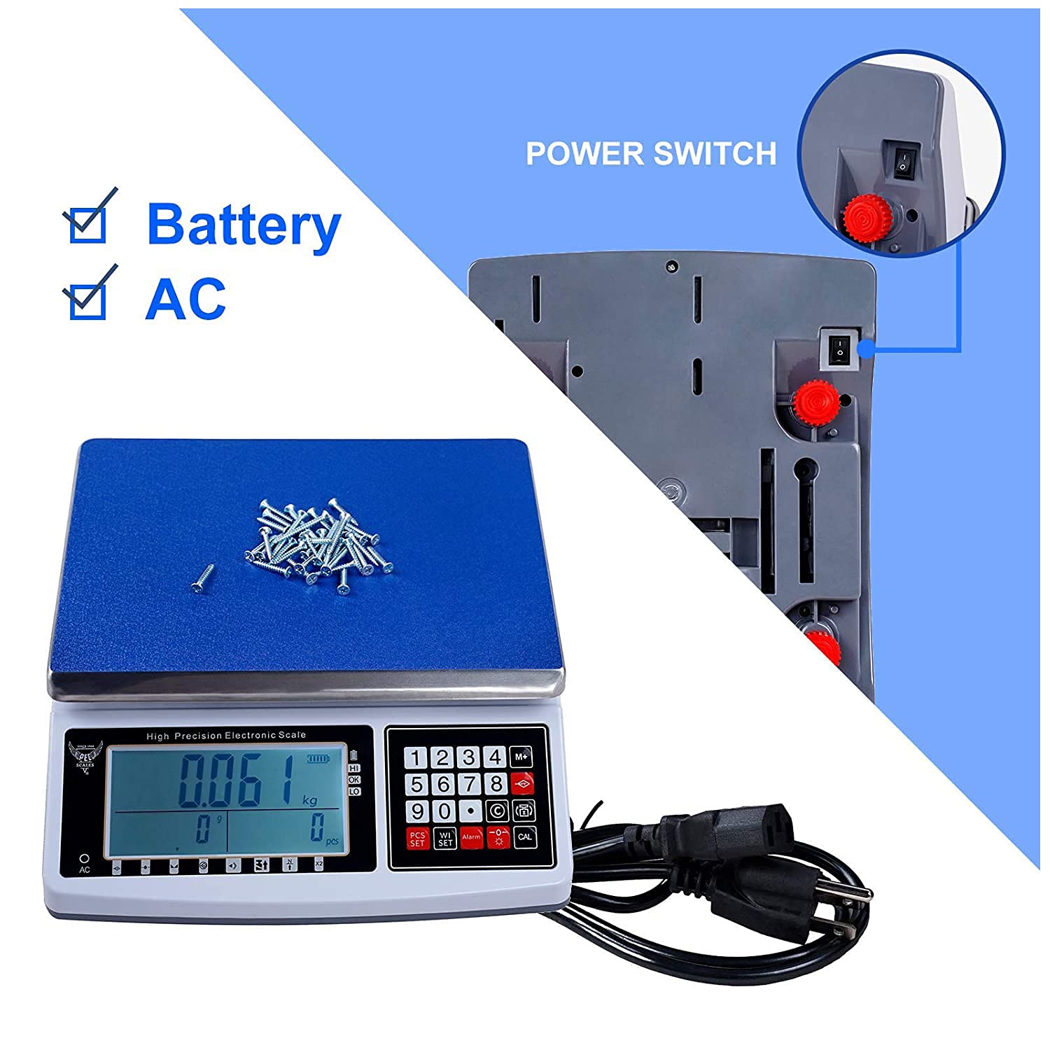 High Precision Digital PEC Counting Scale - 6.6-66LBS Shipping Postal Scale with 0.0002lb Accuracy | Perfect for Mailing Packages, Inventory Management & Small Business Shipping Needs