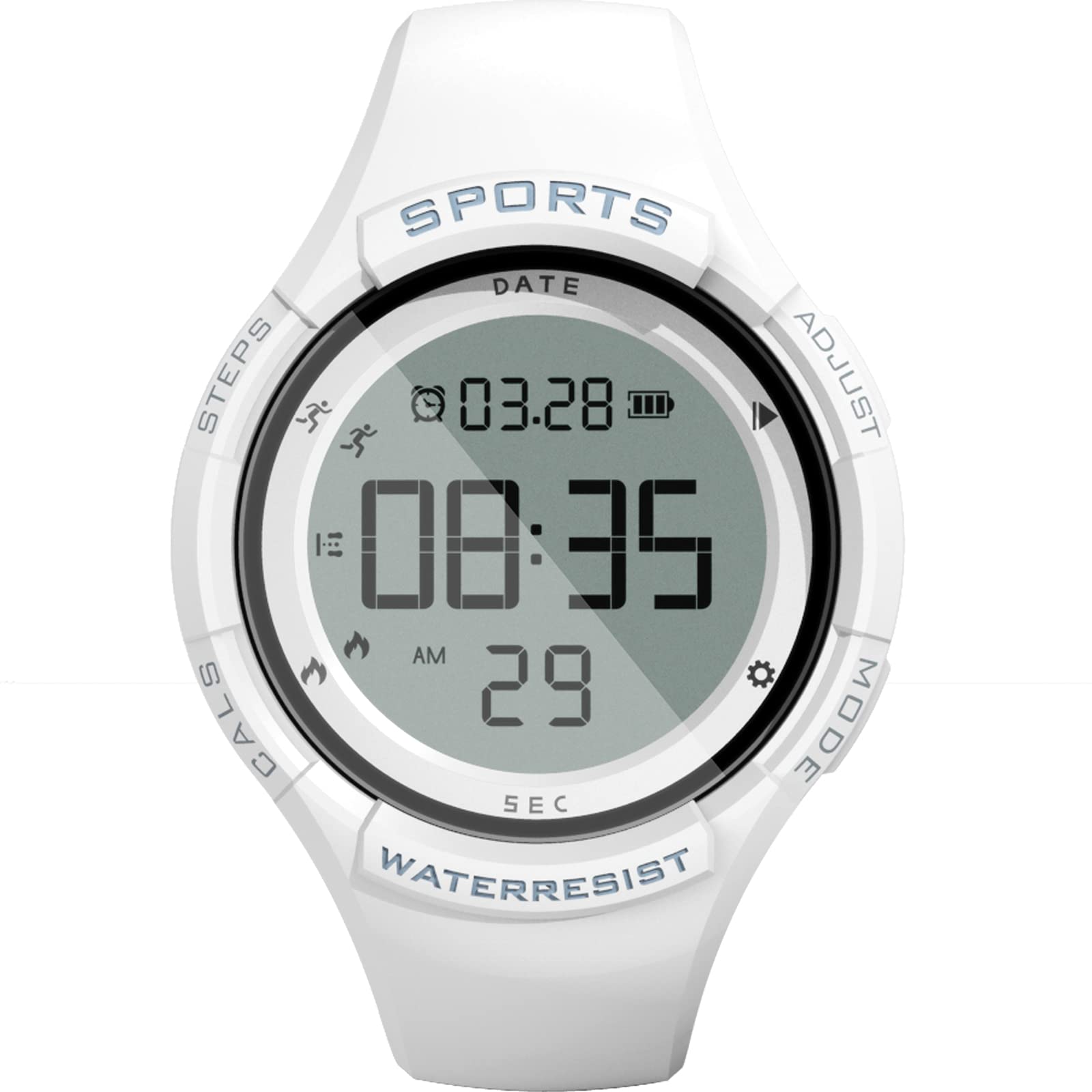 Waterproof Digital Smart Watch for Women & Men - Multifunction Sport Watch with Alarm, Pedometer, Stopwatch, Countdown - LED Fitness Tracker for Students, Running, Gym & Outdoor Activities