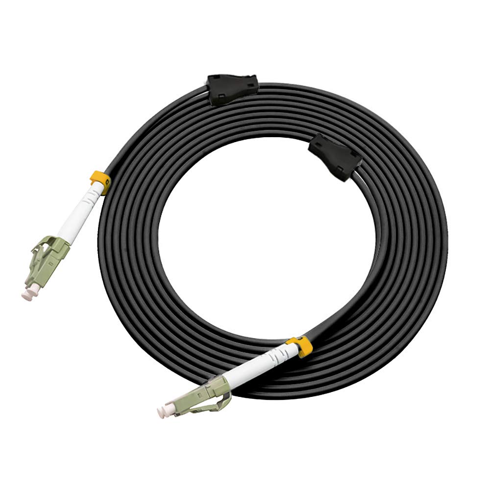300M LC to LC 10G OM3 Outdoor Armored Duplex 50/125 Multimode Fiber Optic Patch Cable - 985ft LC-LC Connector for High-Speed Data Transmission in Harsh Environments, Ideal for Data Centers, Telecom Networks & Outdoor Networking Applications