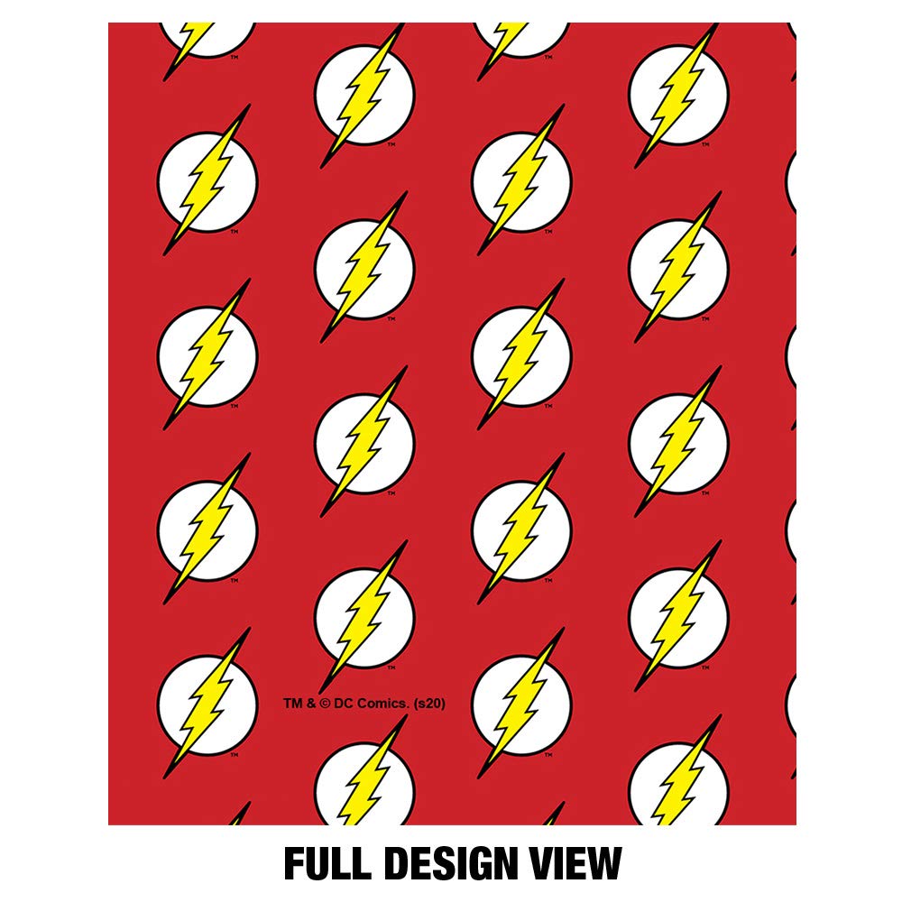 The Flash Kids Lightning Bolt Logo Reusable Face Mask - 1-Ply Breathable Fabric for School, Cosplay & Superhero Fans - DC Comics Inspired Face Covering