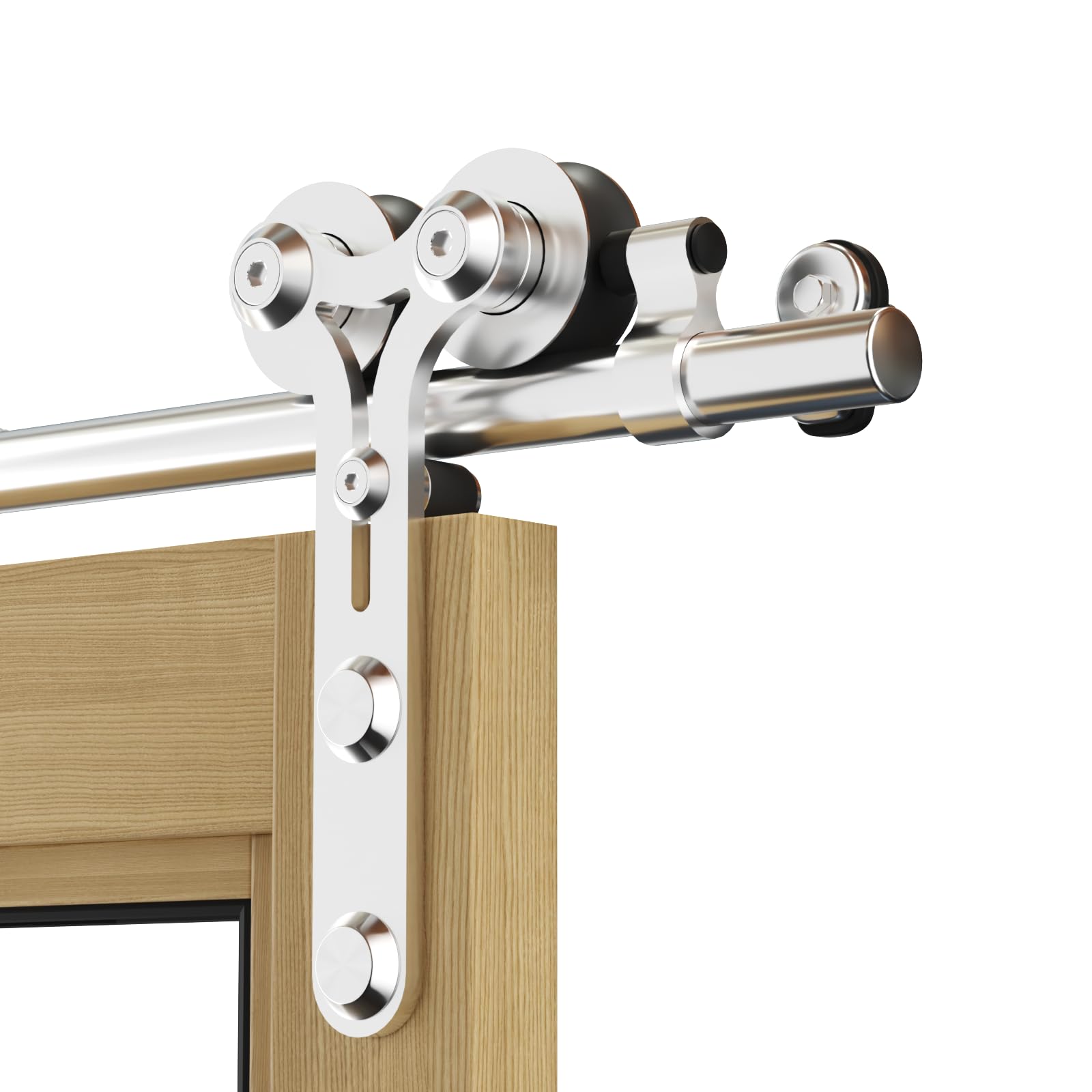 6FT Sliding Barn Door Hardware Kit - Stainless Steel Track for Single Door (36