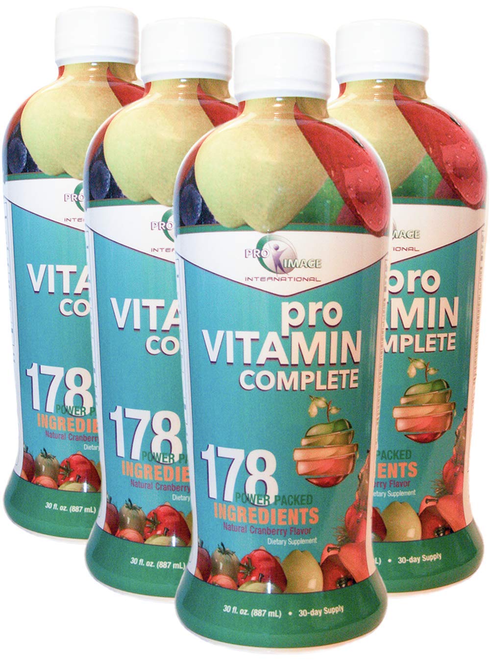 Pro Vitamin Complete Liquid Vitamin Supplement - 4 Pack (30 Oz Bottles) for Daily Immune Support & Energy Boost - Perfect for Busy Lifestyles & Active Adults