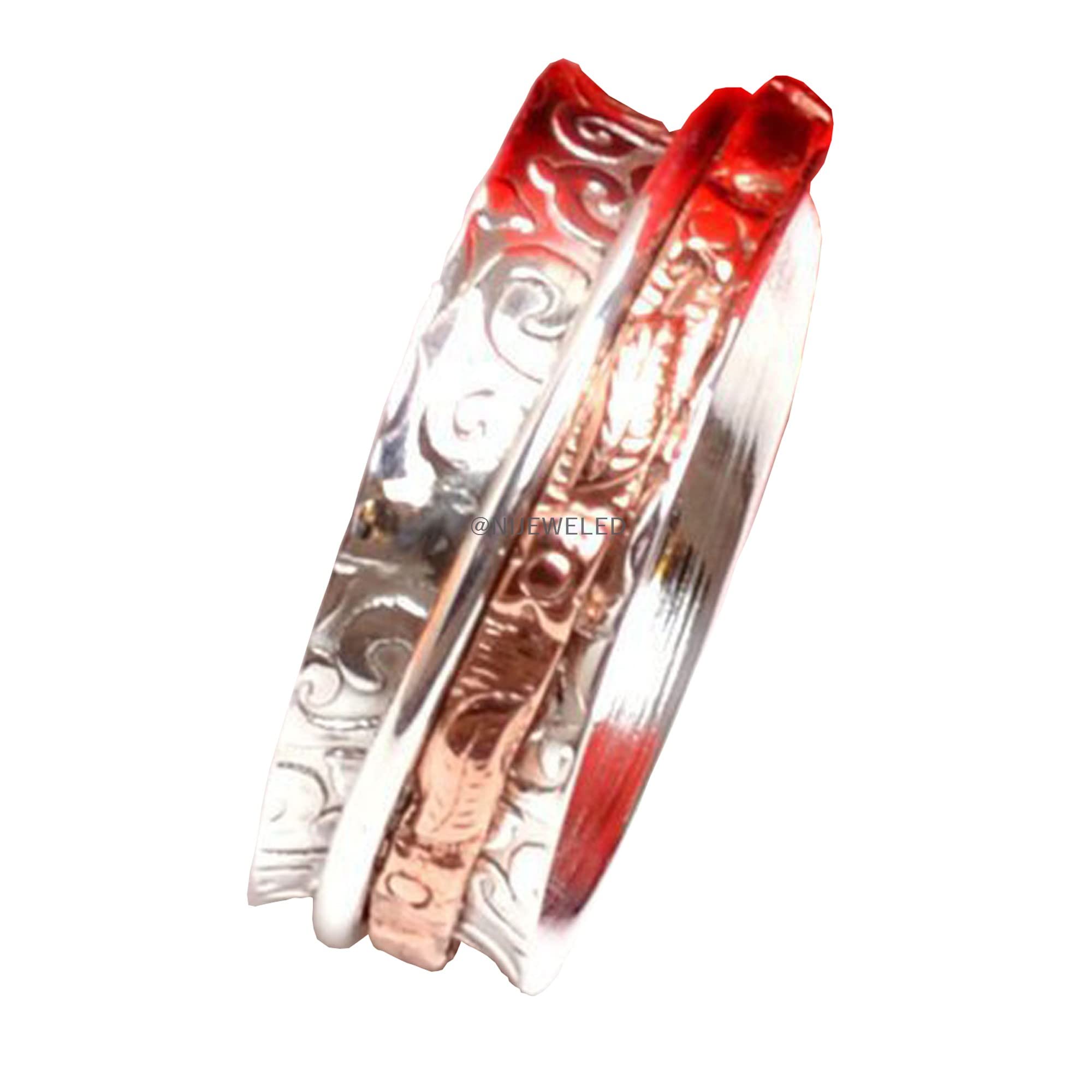 Elegant 925 Sterling Silver Spinner Ring for Women - Anxiety Relief & Meditation Jewelry - Stylish Gift for Christmas, Birthday, or Daily Wear - Perfect for Stress Relief, Focus, and Fashion Accessories