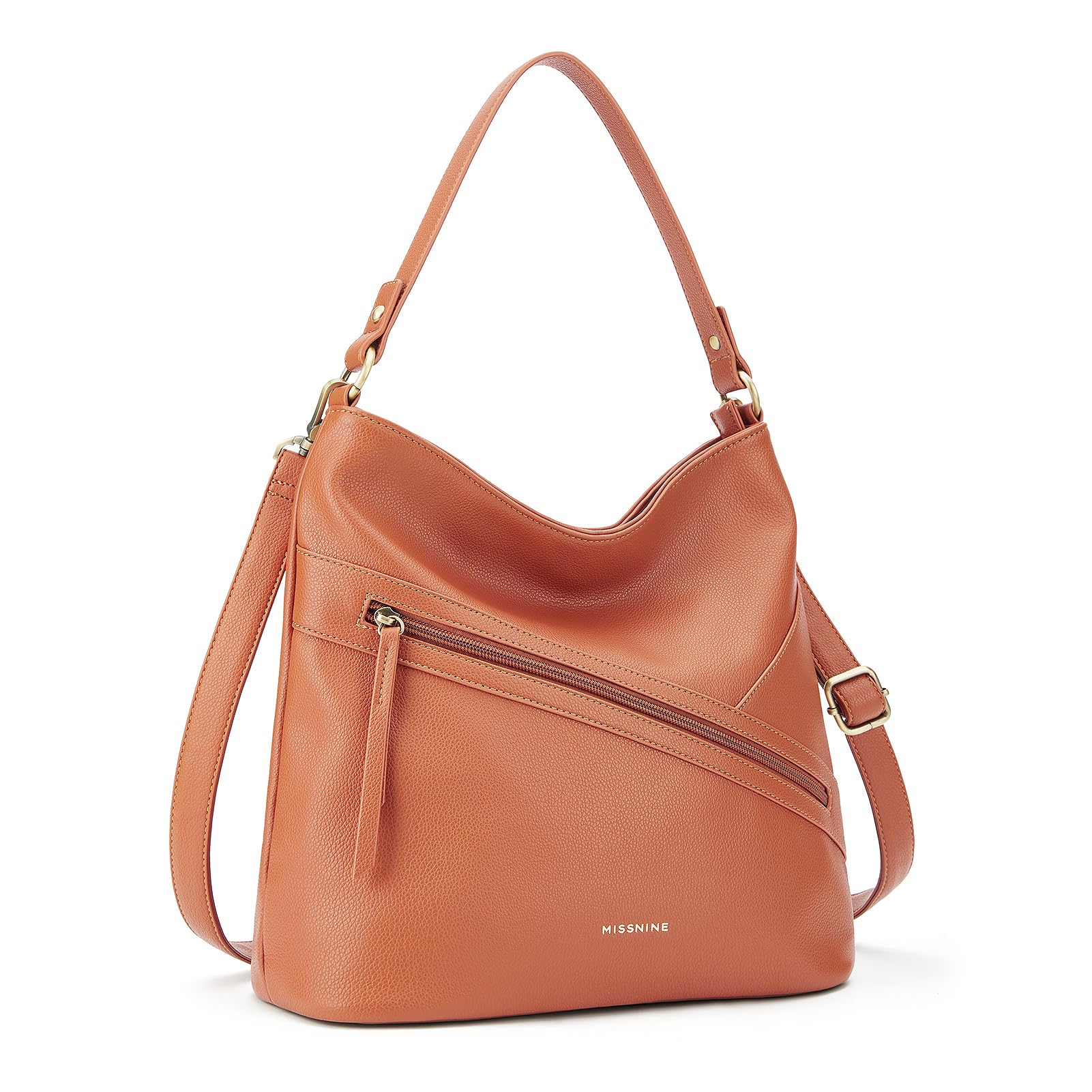 Missnine Women's Hobo Bag - Top Handle Handbag with Zipper Pocket - Stylish Crossbody Purse for Work, Travel & Everyday Use