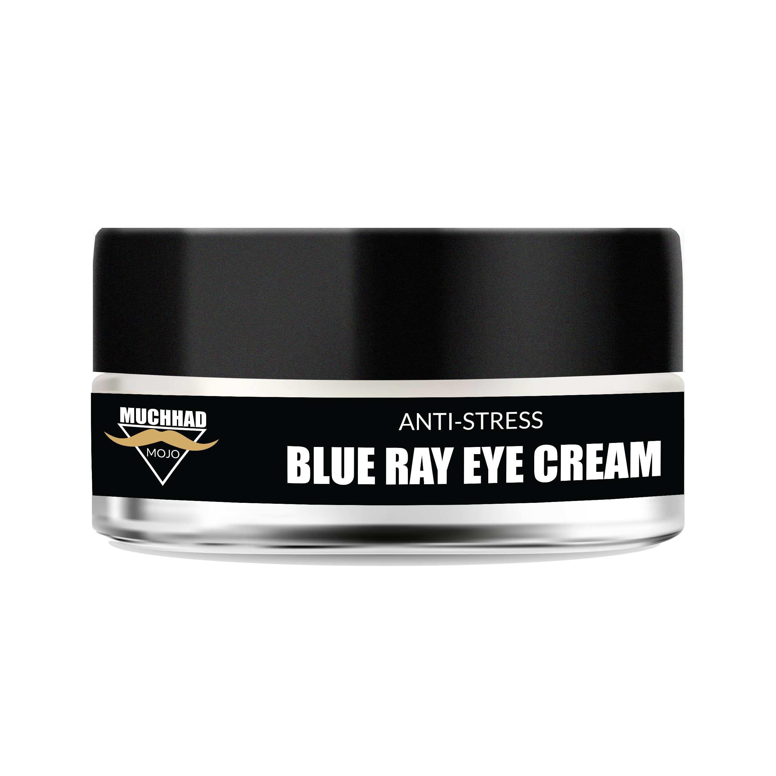 Muchhad Mojo Anti Stress Blue Ray Unisex Under Eye Cream - 5g | Reduces Fine Lines & Wrinkles | Brightens Dark Circles | Hydrates & Refreshes Eye Area | Perfect for Daily Skincare Routine & Travel