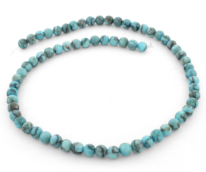 6mm Turquoise Jasper Round Gemstone Beads for Jewelry Making - DIY Bracelets, Necklaces & Craft Projects