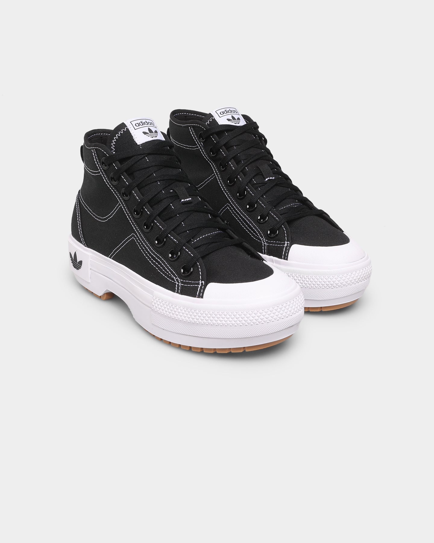 Adidas Women's Nizza Trek Sneakers - Core Black/Cloud White/Gum - Casual Walking Shoes for Women - Perfect for Streetwear, Gym & Everyday Comfort